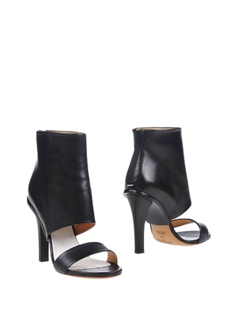 Maison Martin Margiela Black Leather High-Heel Ankle Boots